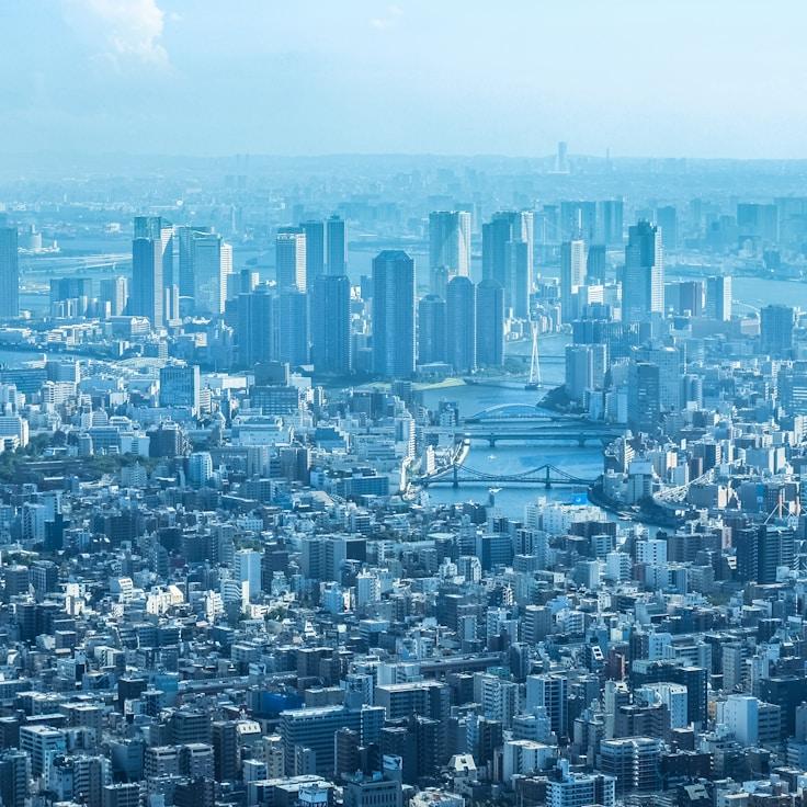 City skyline in Madrid, Spain
